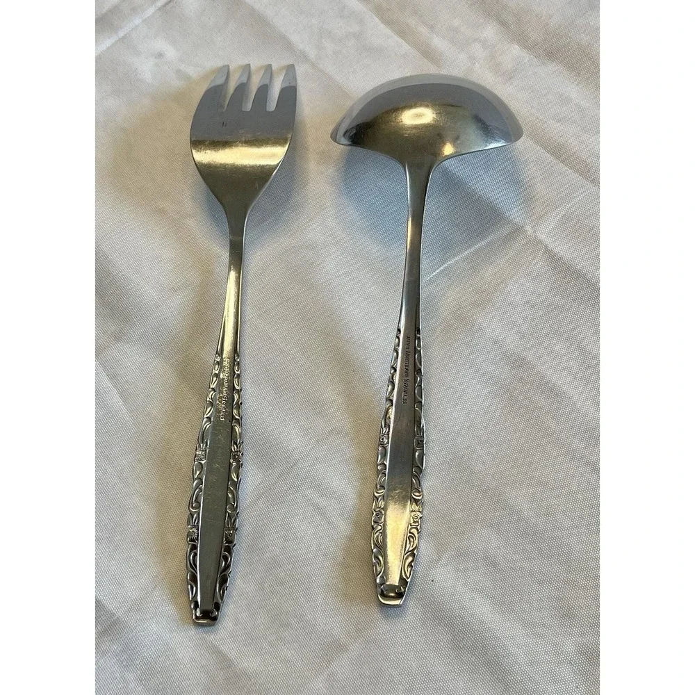 Oneida Northland Love Story Japan‎ Serving Fork Ladle Retired A197